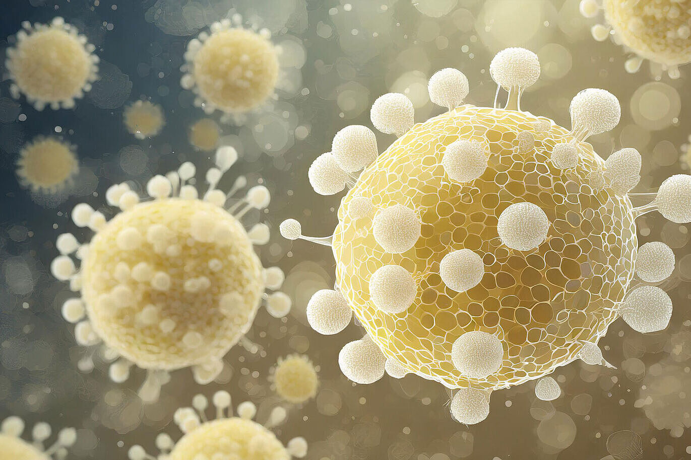 Symbol image of immune cells generated by AI.