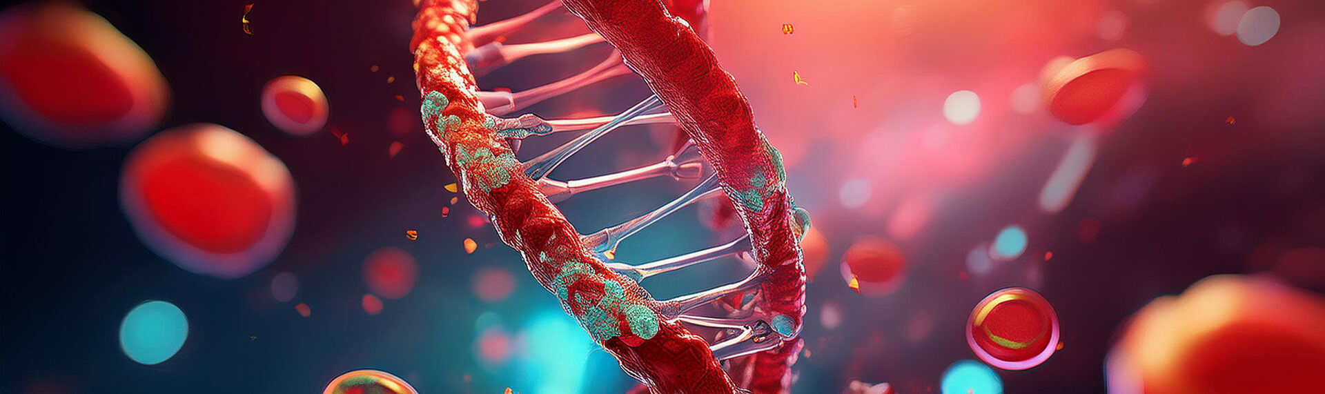 DNA molecule in blood (symbolic image)