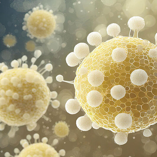 Mit KI generiertes Symbolbild von Immunzellen.
